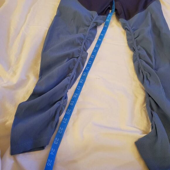 Zyia Active Storm Parallel Luxe Ribbed Ruched Legging Size 8/10 - Picture 6 of 11